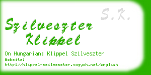 szilveszter klippel business card